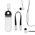 FONE DE OUVIDO BLUETOOTH COM ESTOJO E CABO - FON0014