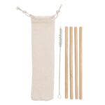 KIT CANUDOS DE BAMBU COM ESCOVA DE LIMPEZA - DVS0024
