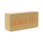 RELÓGIO DE MADEIRA COM DISPLAY LED - REL004