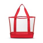 SACOLA DE PVC TRANSPARENTE COM DETALHES EM NYLON - SAC0002